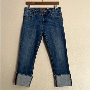 Kut Boyfriend Cuffed Jeans, Size 6, Stretch